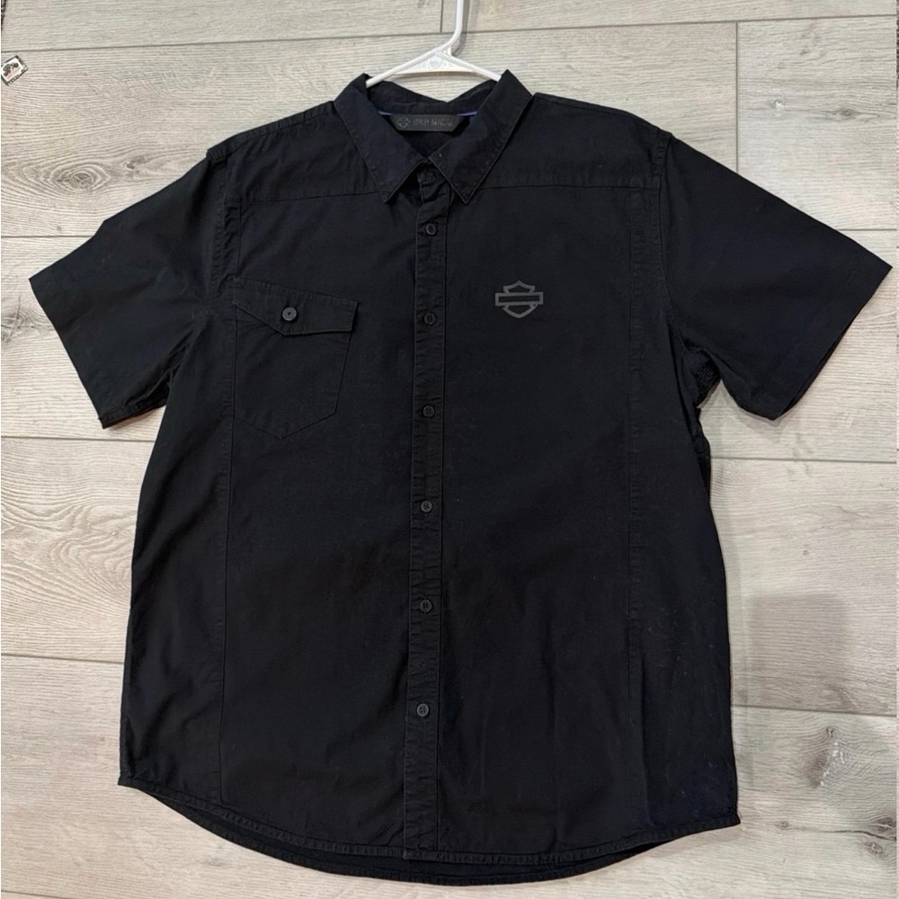 Harley-Davidson Black Casual Button Down Shirt